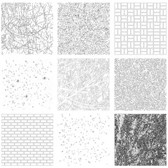 grass on ground vector, Broken tiles mosaic pattern. texture interior background line art. set of graphics elements drawing for architecture and landscape design. cad pattern
