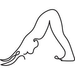 Yoga Pose Line Art