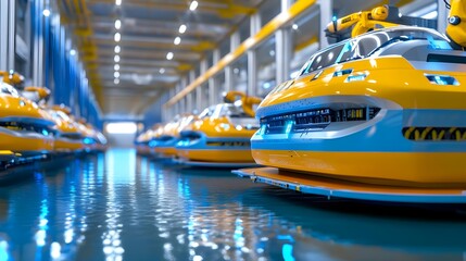 Futuristic Car Factory Assembly Line - Futurism/Sci-Fi