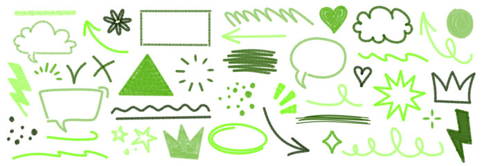 Visual Storytelling in Educational Content Using Colorful Doodle Sketches, Vector Design, Isolated
