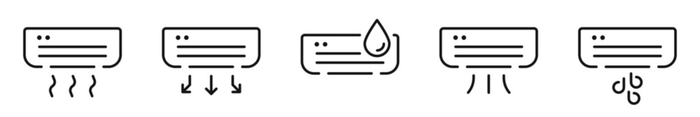Air conditioner vector icons. Air condition concept symbol. EPS 10