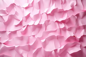Obraz premium Intricate, ruffled, pink paper texture pattern.