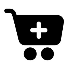 Fototapeta premium Icon representing a shopping cart, ideal for e-commerce or online store applications.
