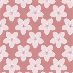seamless flower pattern with pink background