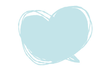 手描きのシンプルな落書き風パステルカラーの吹き出し