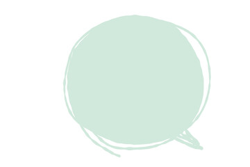 手描きのシンプルな落書き風パステルカラーの吹き出し