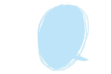 手描きのシンプルな落書き風パステルカラーの吹き出し