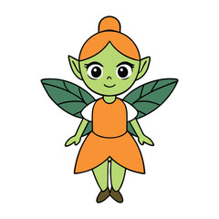 A Halloween-cute fairy with sparkling wings, a glowing wand, and a playful smile, dressed in pastel costumes with a touch of spooky magic and sweet charm.