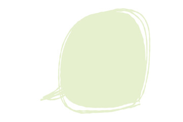 手描きのシンプルな落書き風パステルカラーの吹き出し