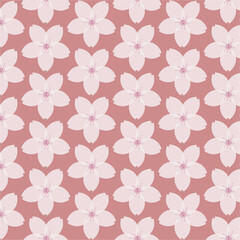 seamless flower pattern with pink background