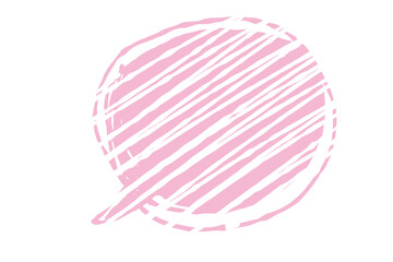 手描きのシンプルな落書き風パステルカラーの吹き出し