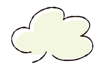 手描きのシンプルなゆるいパステルカラーの吹き出し