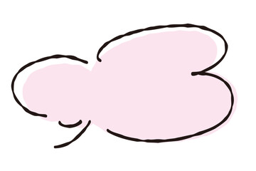 手描きのシンプルなゆるいパステルカラーの吹き出し