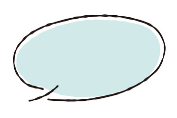 手描きのシンプルなゆるいパステルカラーの吹き出し