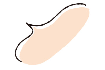 手描きのシンプルなゆるいパステルカラーの吹き出し