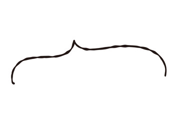 手描きのシンプルなゆるい白黒の吹き出し