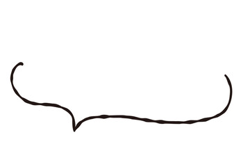 手描きのシンプルなゆるい白黒の吹き出し