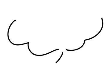 手描きのシンプルなゆるい黒一色の吹き出し