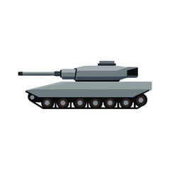 Fototapeta premium Sleek Gray Tank Vector Illustration