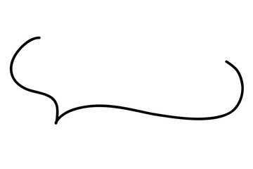 手描きのシンプルなゆるい黒一色の吹き出し