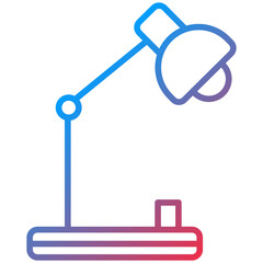 Desk Lamp line icon style
