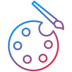 Color Palette line icon style