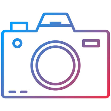 Fototapeta Camera line icon style