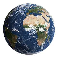 Earth Planet Globe World Map 3D Render