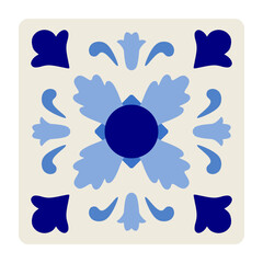 portuguese tile azulejos isolated