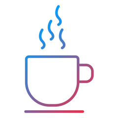 Coffee Cup line icon style