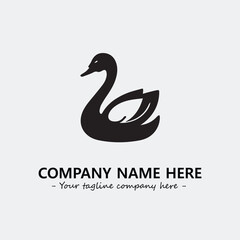 Obraz premium Swan Silhouette Logo Company Design Illustration Vector Graphic Image