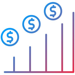 Graph line icon style