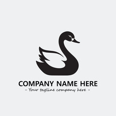 Swan Silhouette Logo Company Design Illustration Vector Graphic Image
