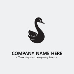 Swan Silhouette Logo Company Design Illustration Vector Graphic Image
