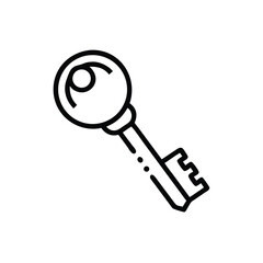 key access or key security on white background for web and graphic design