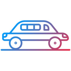 Car Line Icon Style