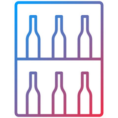 Minibar Line Icon Style