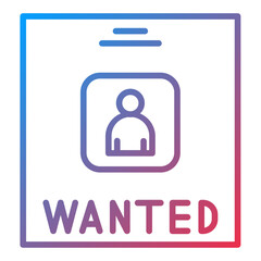 Wanted Line Icon Style