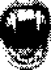 Dark Aesthetic Dithering Element