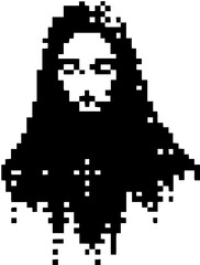 Dark Aesthetic Dithering Element