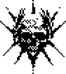 Dark Aesthetic Dithering Element