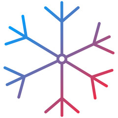 Snowflake Line Icon Style
