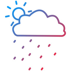 Drizzle Line Icon Style