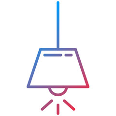 Hang Lamp Line Icon Style