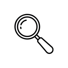 magnifying glass search security on white background for web and graphic design