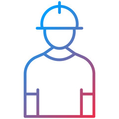 Worker Line Icon Style