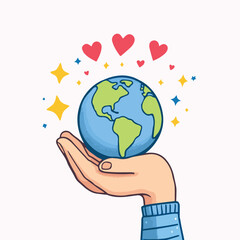 hands holding earth