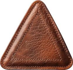Obraz premium Textured brown leather triangular patch