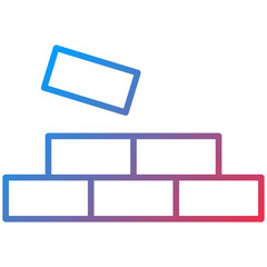 Brick Line Icon Style