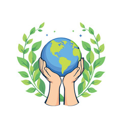 hands holding an earth